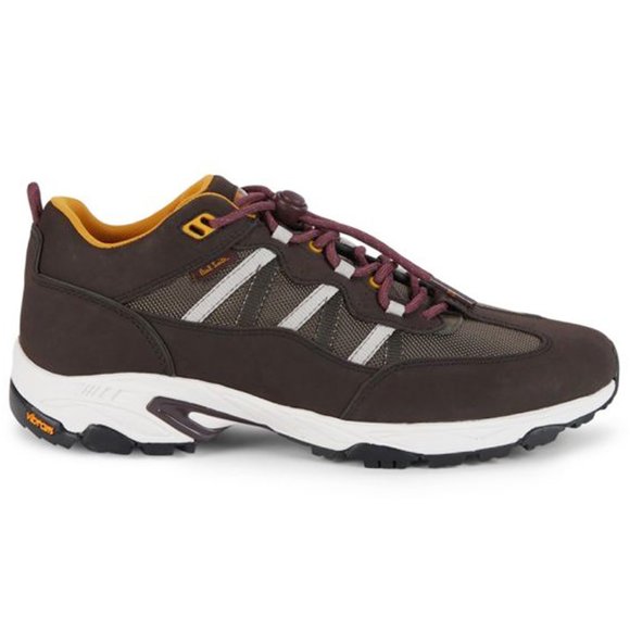 NEW $295 Paul Smith Roscoe Sneakers 8 or 9 Nubuck Mud Brown Trainers Vibram Sole - Picture 3 of 5